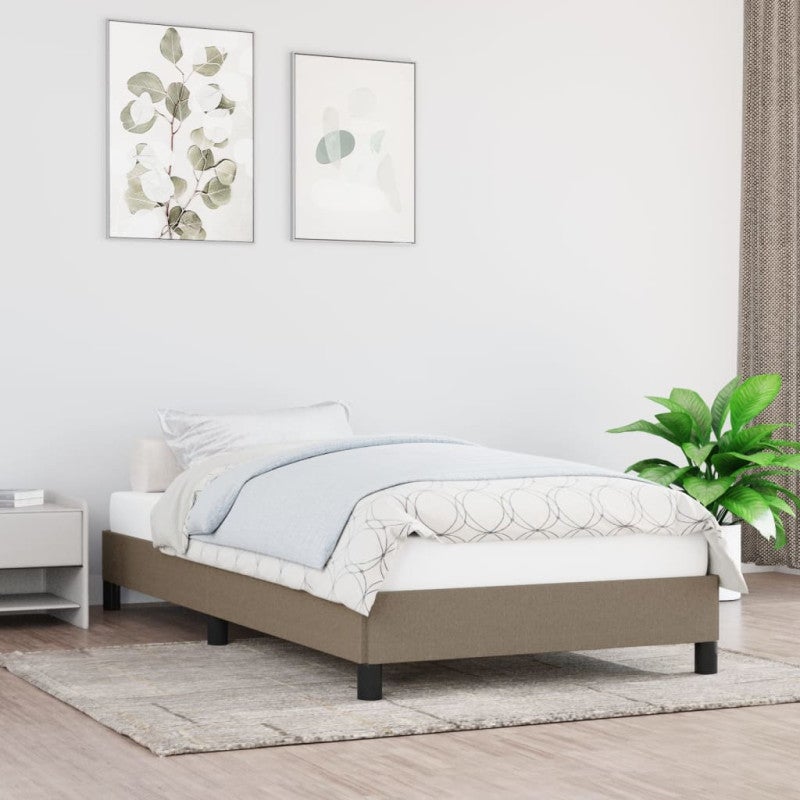 Rama łóżka bez materaca Taupe 80x200 cm Tkanina