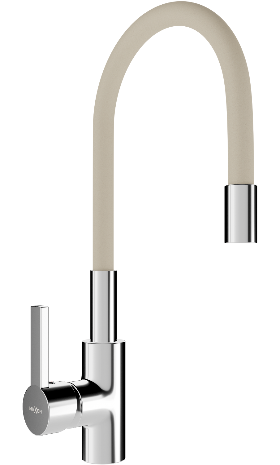 Mexen Flex bateria kuchenna, chrom/beżowa - 670900-09