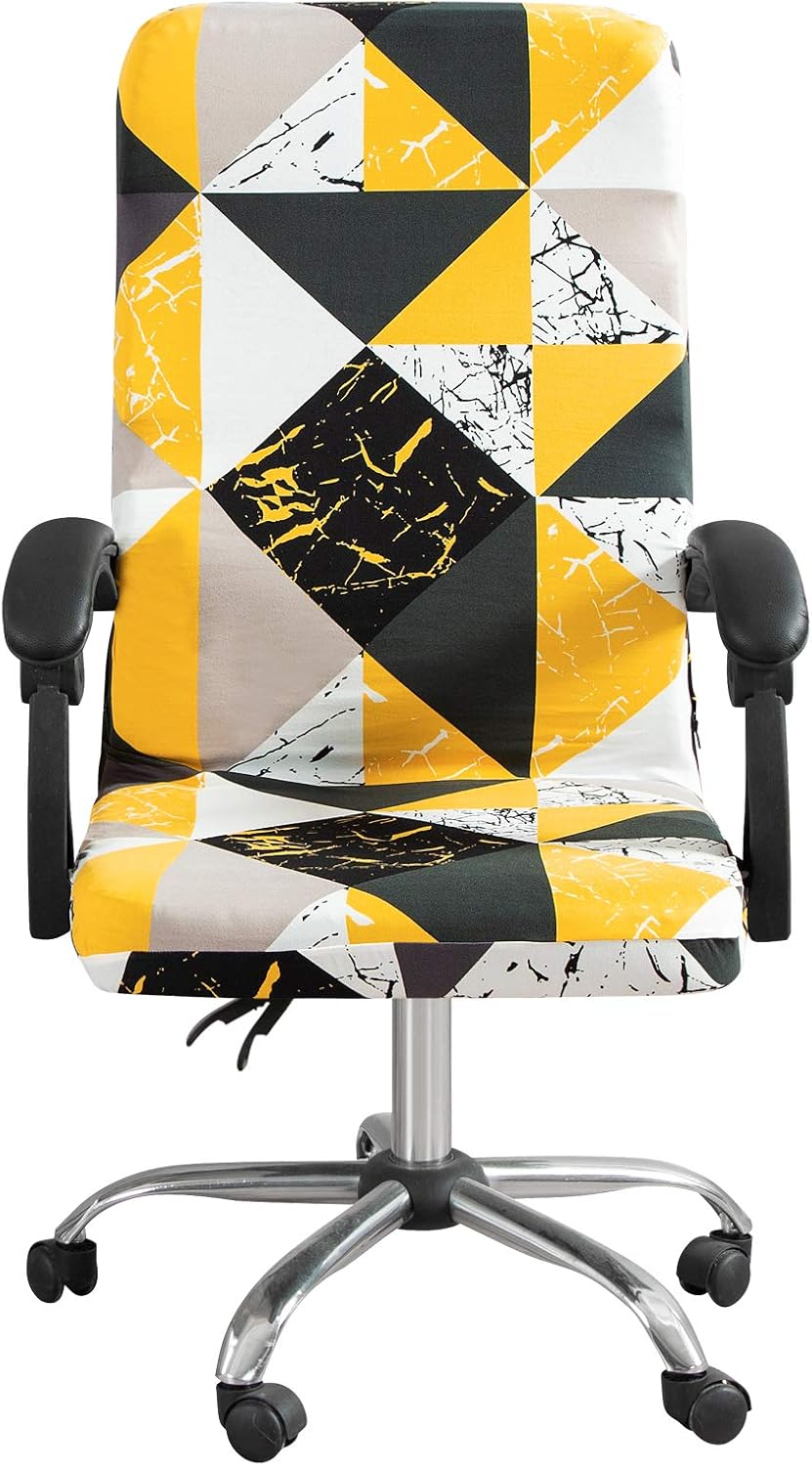 Pokrowiec na krzesło biurowe Universe Stretch z mikrofibry, zmywalny, elastyczny pokrowiec na krzesło biurowe, wygodne pokrowce na fotele D