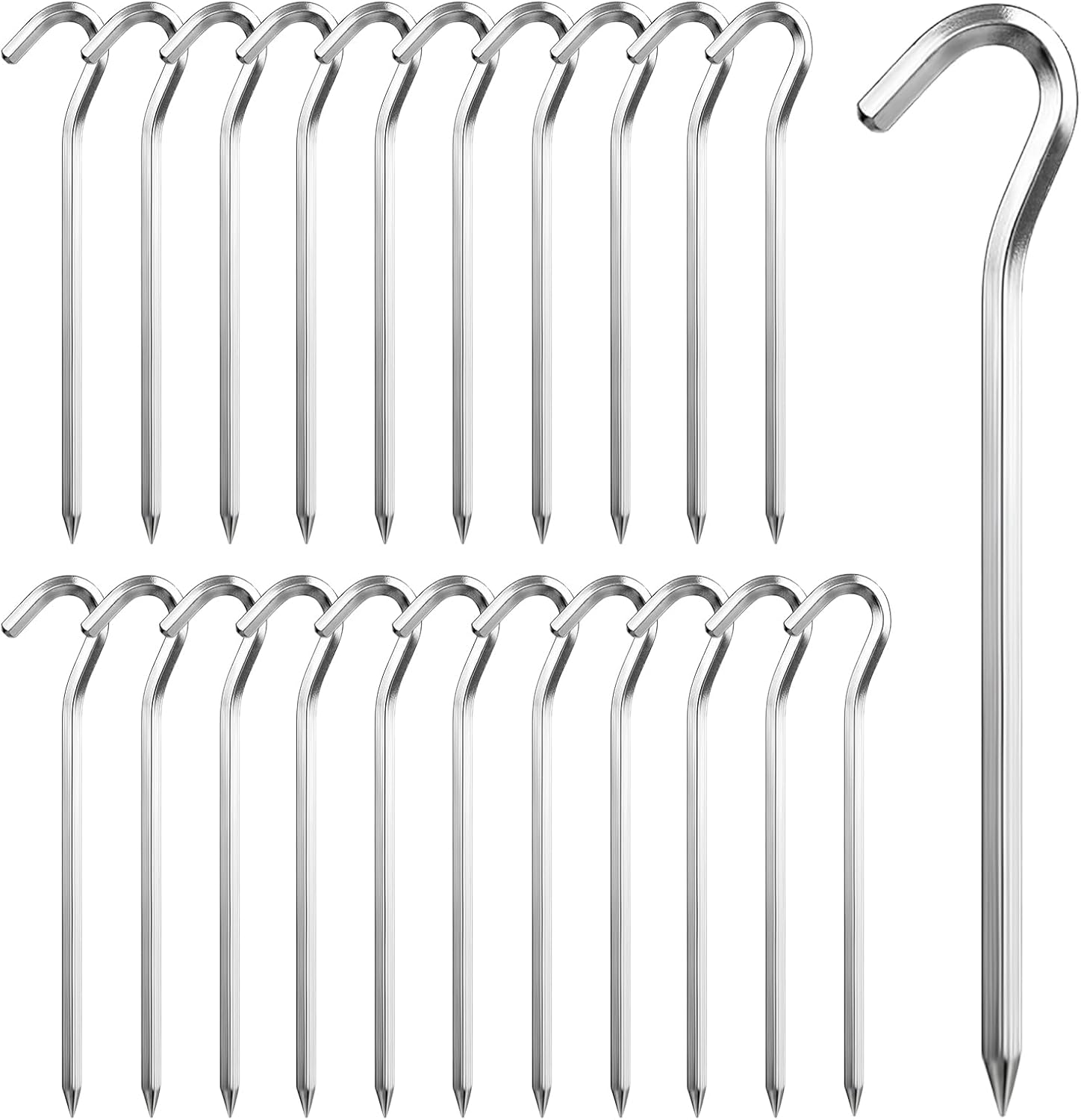 Lot De 10 Piquets De Tente Alu 18 Cm – Diamètre 6 Mm, Léger Et Résistant, Pour Camping, Jardin, Serre