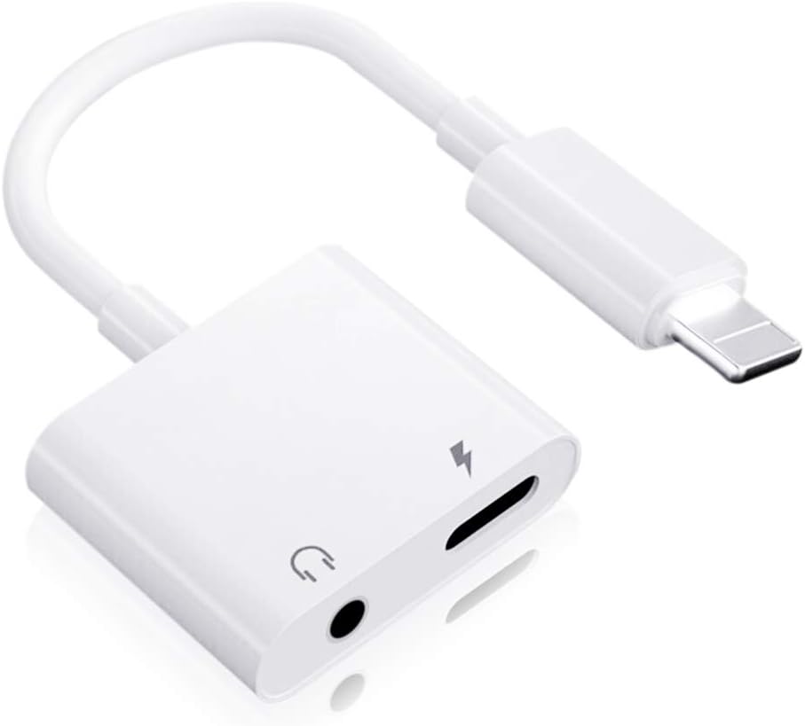 Adaptateur Casque IPhone 2 En 1 Lightning Vers Jack 3,5 Mm Certifié MFi - Charge + Audio