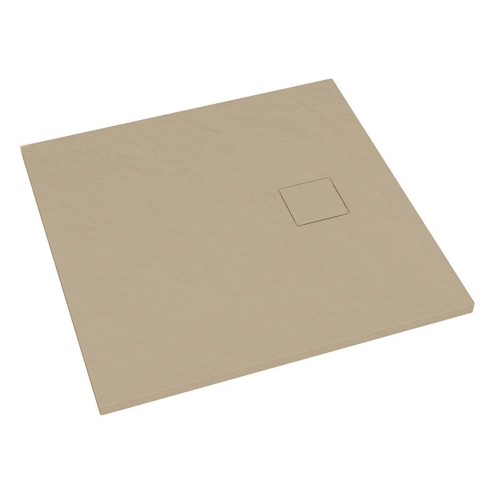 Receveur de douche 80 x 80 cm couleur ivoire effet pierre | Samos - 7