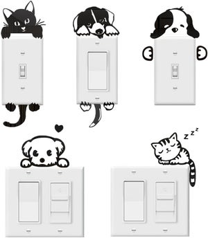 Sticker Per Interruttore Luce In Vinile - Set Da 2 Pezzi Argento - Stika.co - Accessori Casa Moderni