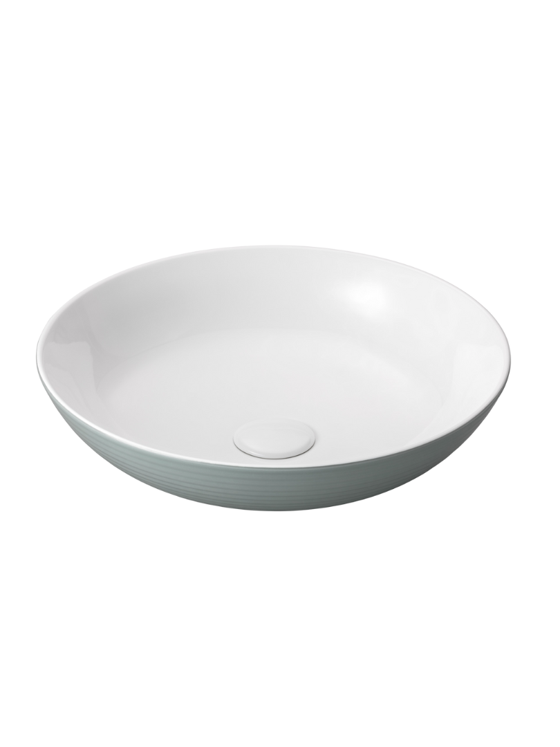 Umywalka nablatowa Uptrend MENSA antracyt-biały połysk, z ozdobną fakturą strukturalną 1 szt.