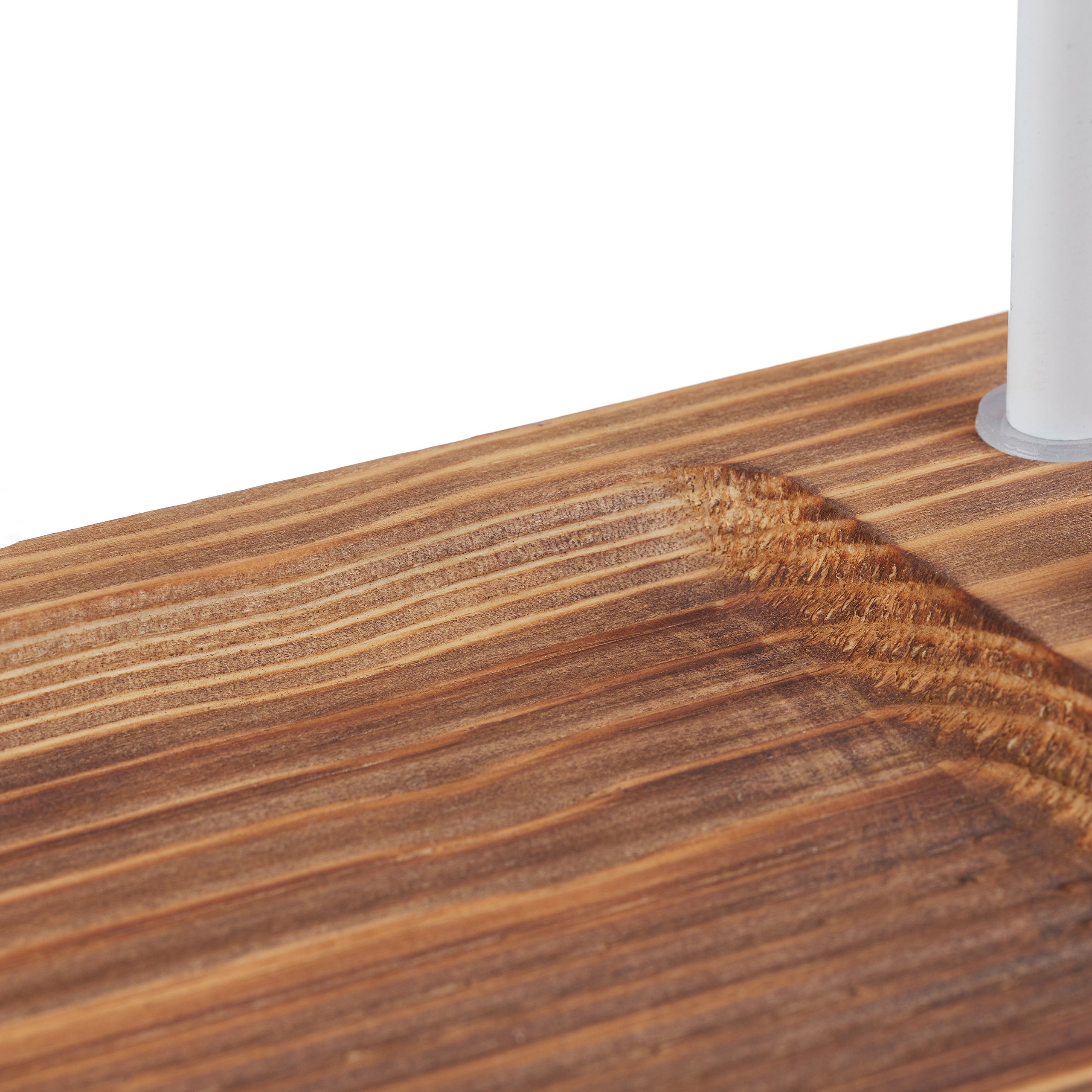 Présentoir à bijoux, 3 barres, forme de T, colliers, boucles d’oreilles & bracelets, bois & métal, blanc/brun, Relaxdays - 7