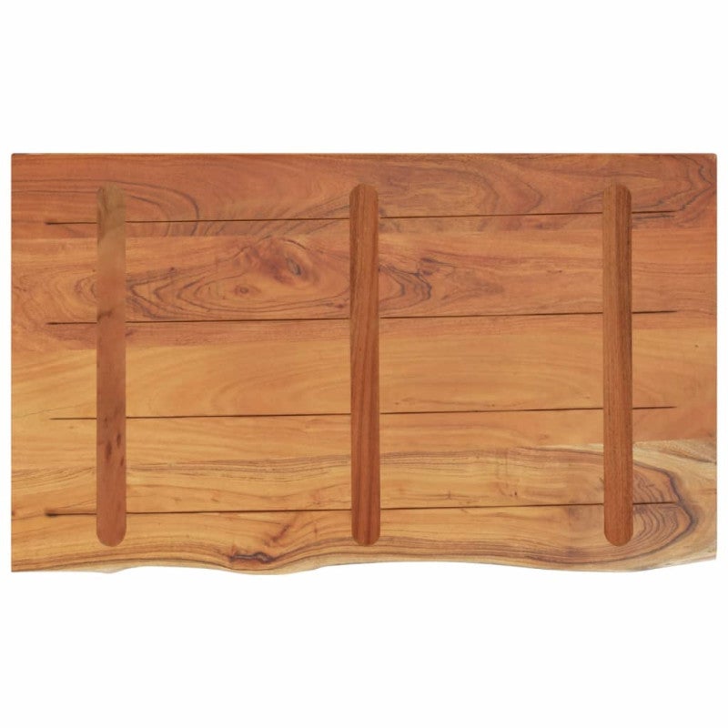 Piano Bagno Rettangolare in Legno Massello di Acacia 90x60x2,5 cm - Design Elegante e Resistente - 5