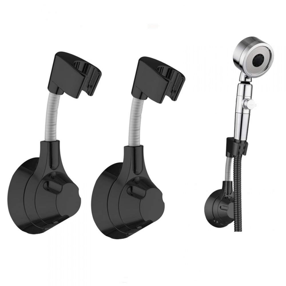 Support Mural Pour Pommeau De Douche - Sans Perçage, Capacité De Charge De 5 Kg Argent Convient Aux Douches A Main 2 Pieces 97100317