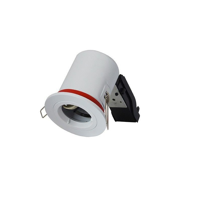 Support plafond rond BBC - Blanc - Ø88mm - Douille automatique GU10 - 3