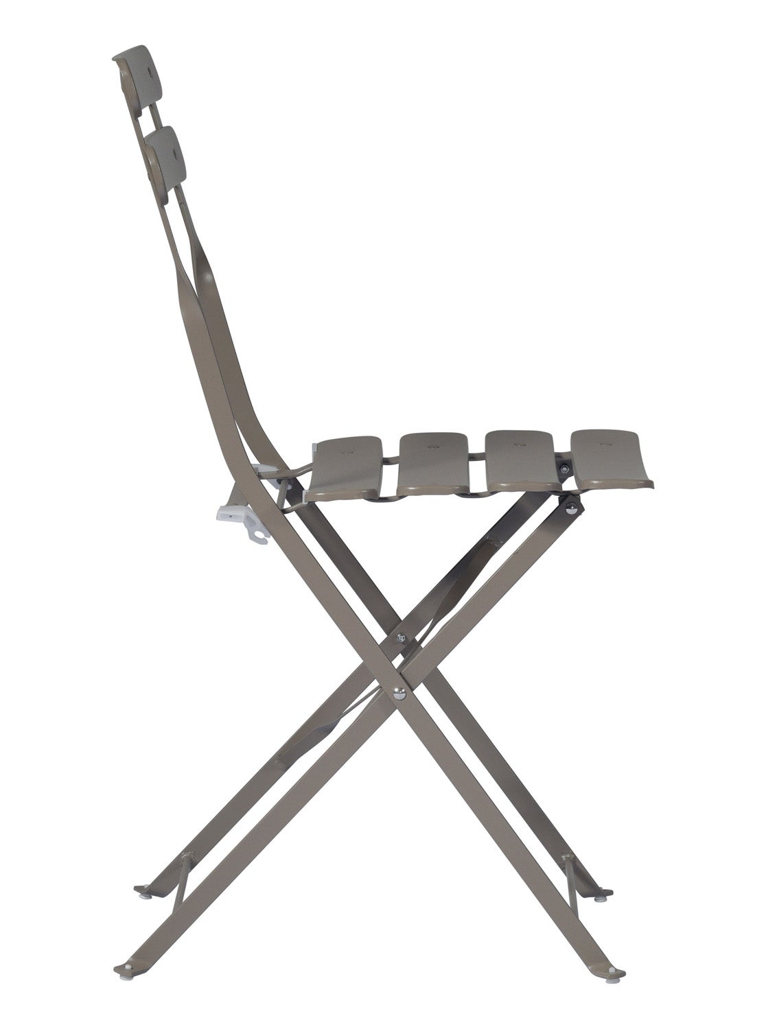 Conjunto de 2 sillas bistró de jardín plegables con estructura de hierro antracita - 9