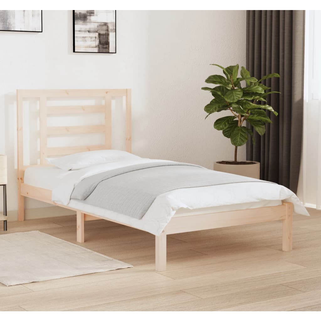 Łóżko Drewniane Rama Łóżka Sofa Brązowe Do Sypialni Pokoju 90x190 cm