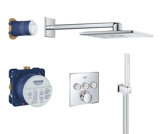 Grohe Grohtherm SmartControl Perfect Set de douche avec Rainshower 310 SmartActive Cube (34706000)
