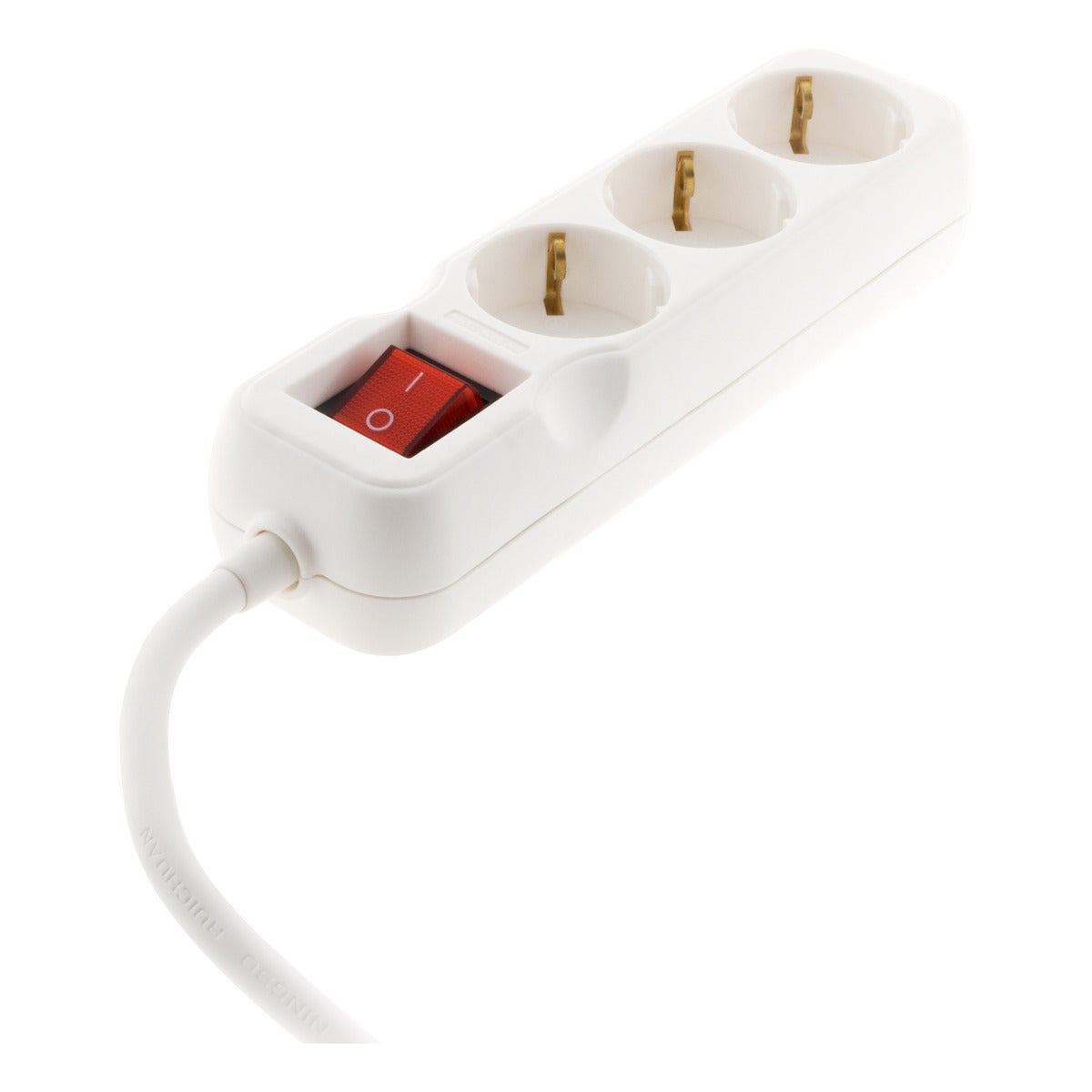 Multiprise Schuko + interrupteur 3x16A - 5m - blanc - Zenitech - 6