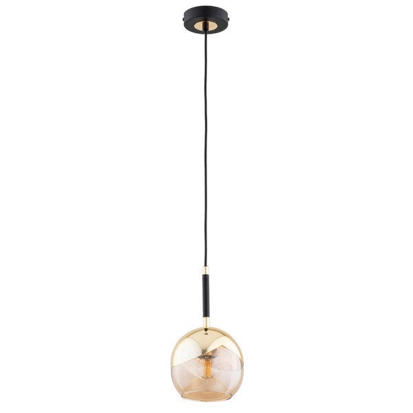 Lampa wisząca Prada czarno-złota 1xE27x15W wym: 85 x 15 x 15 cm metal Alfa