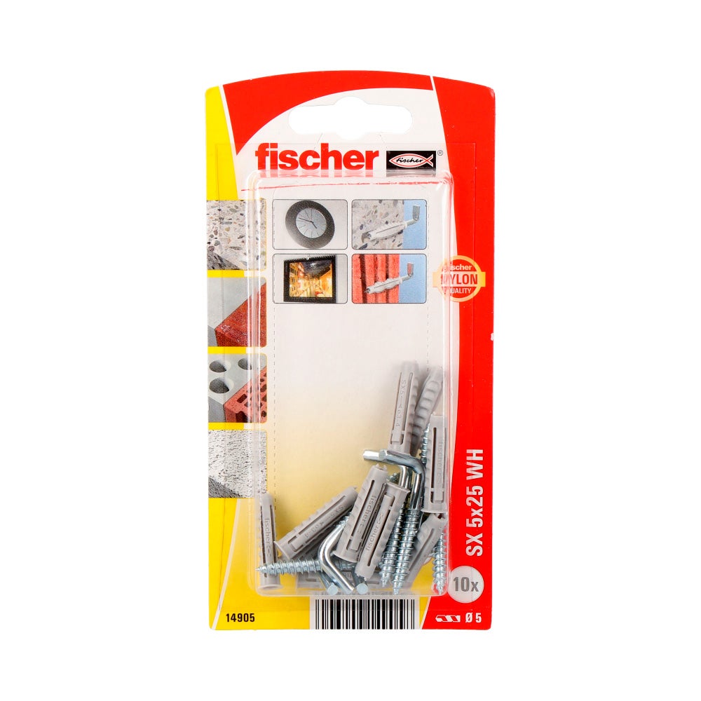 Fischer 014905 Blister tacos expansión nylon SX 5x25 AK - 2