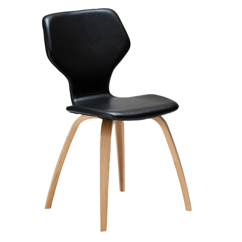 S.I.T Dan-Form krzesło stołowe PU skóra sztuczna czarny.