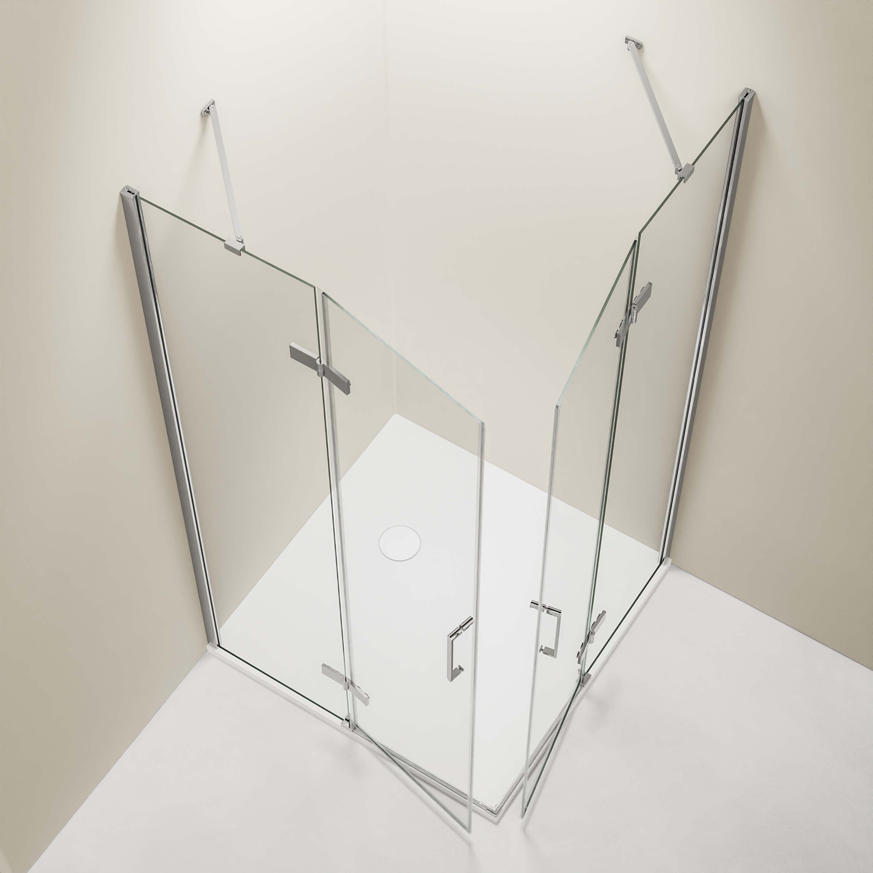 Bernstein Kabina prysznicowa EX809 narożna kwadratowa 90x90cm szkło 6mm - 3
