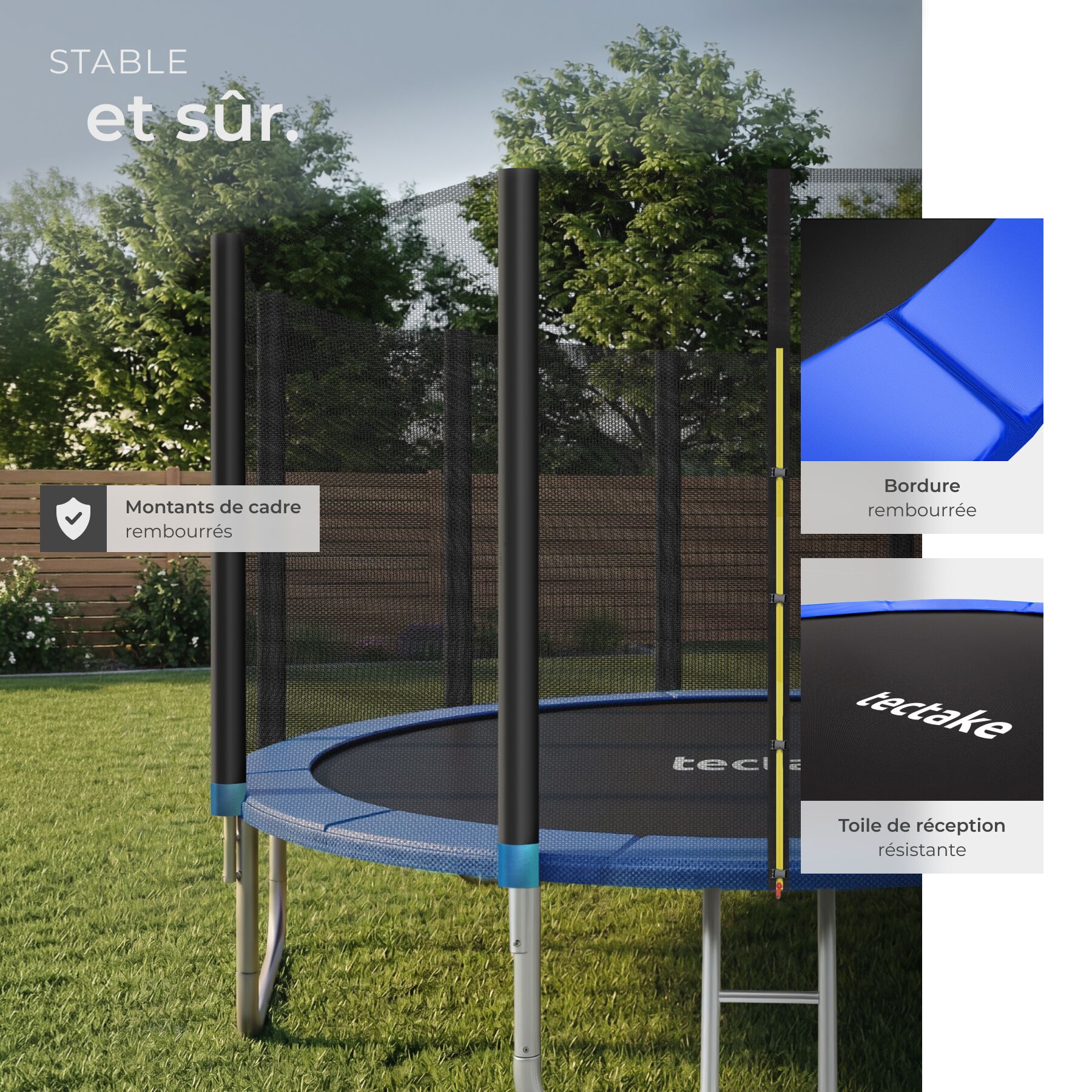 TECTAKE Trampolim Ø 427 cm, certificado GS - 7