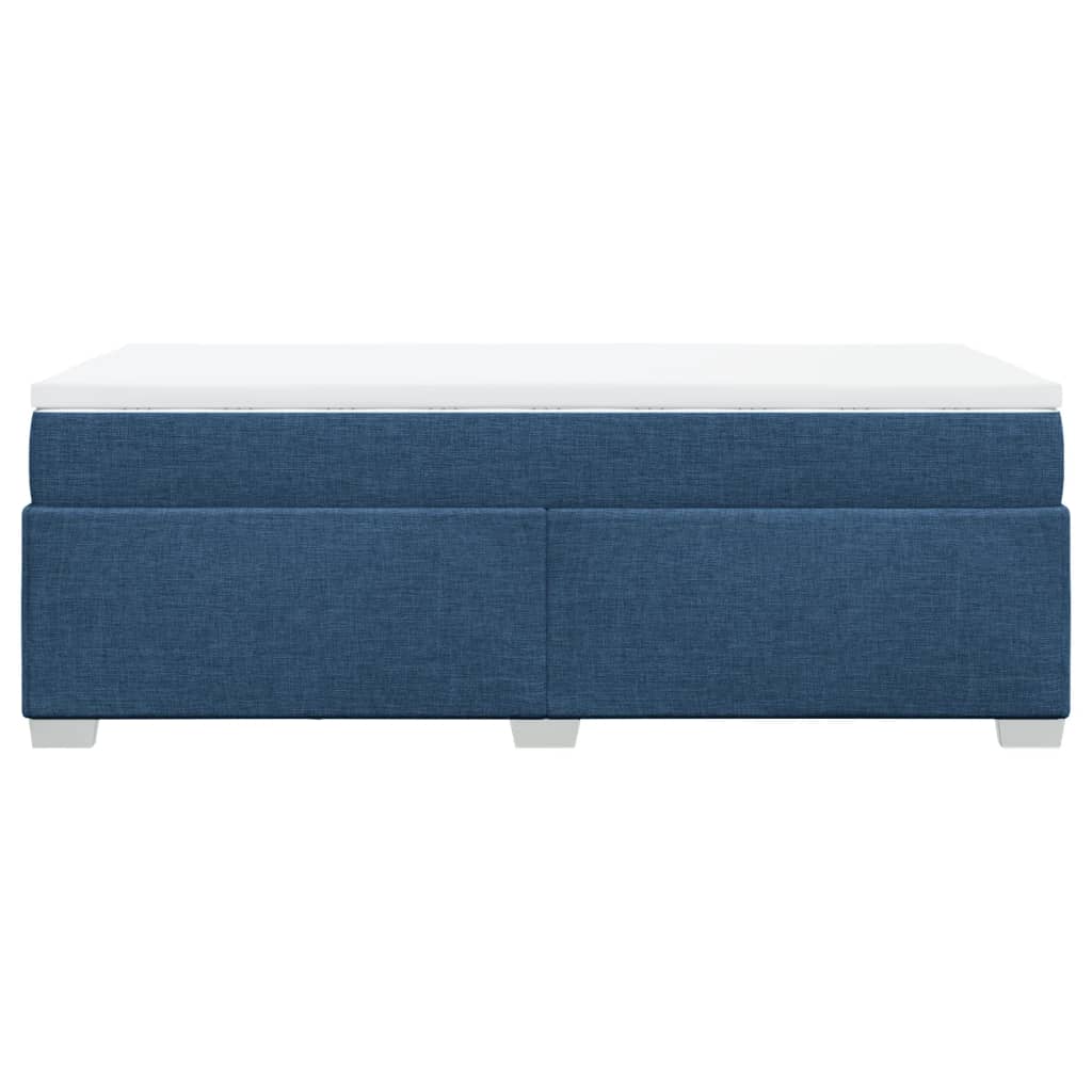 Sommier à lattes de lit avec matelas Bleu 100x200 cm Tissu - 8