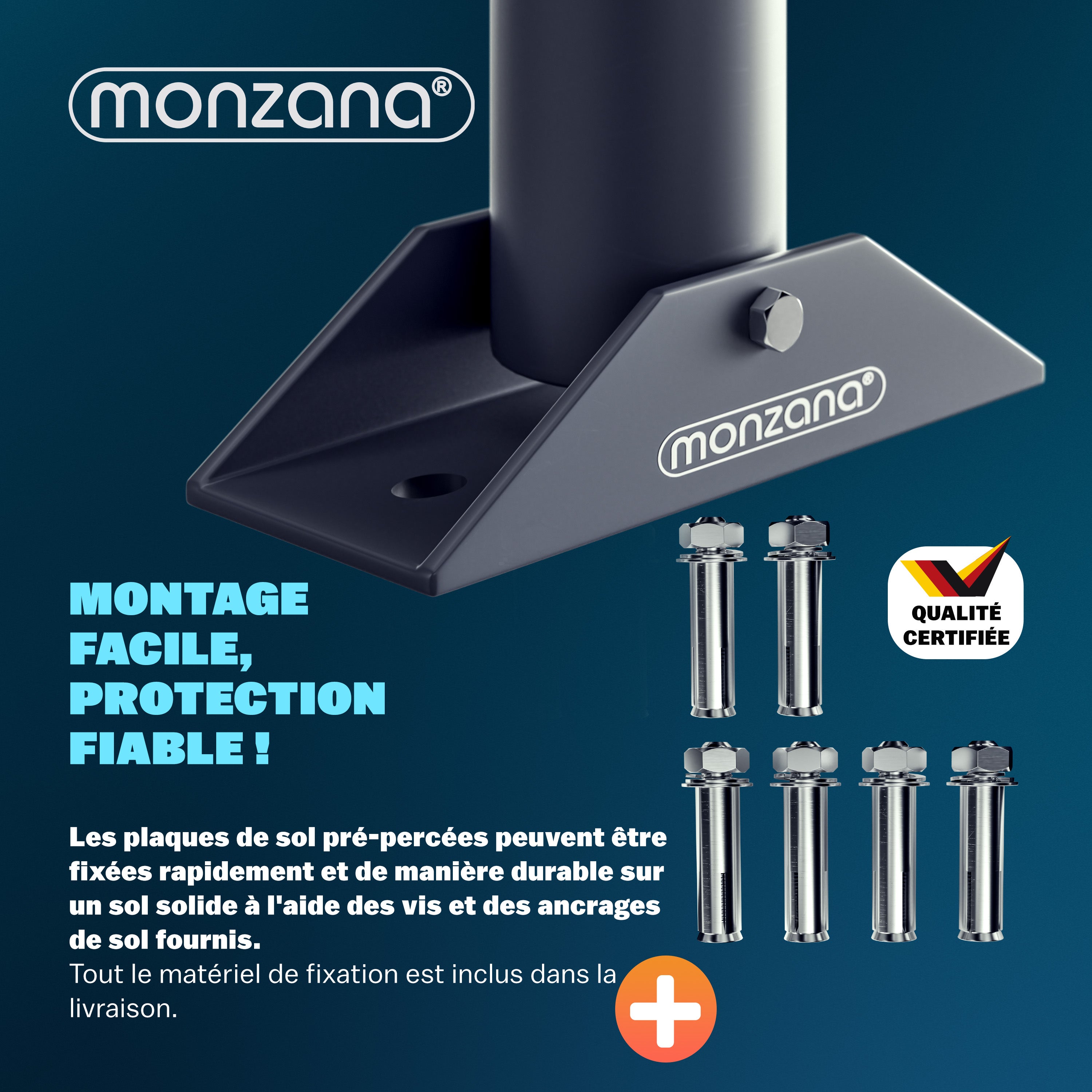 Barrière de parking rabattable 80x47x44 cm Barrière de stationnement avec cadenas 3 clés Arceau de parking - 3