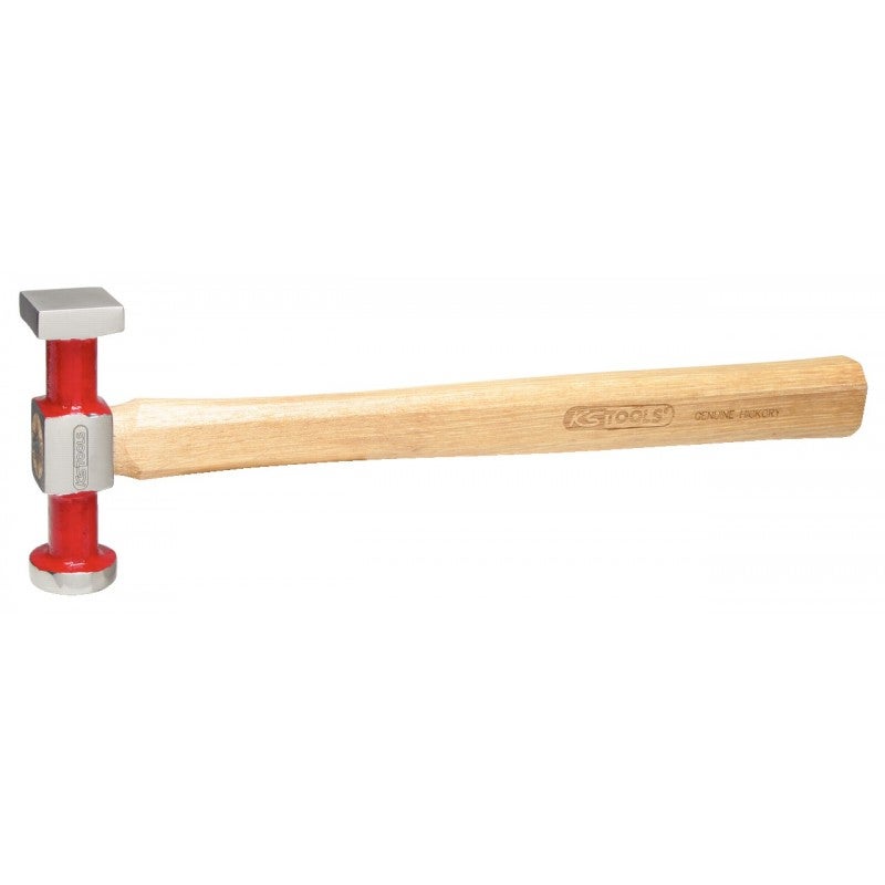 KS Tools Marteau à Retreindre Petite Tête Concave – Acier Poli Manche Hickory – Outil Carrosserie Pro