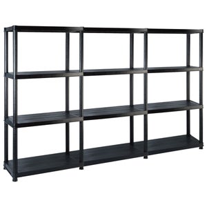 Il Numero 1 Del Risparmio-SCAFFALE IN POLIPROPILENE A 4 RIPIANI DA ESTERNO/INTERNO 60 X 30 X H133 CM - 6
