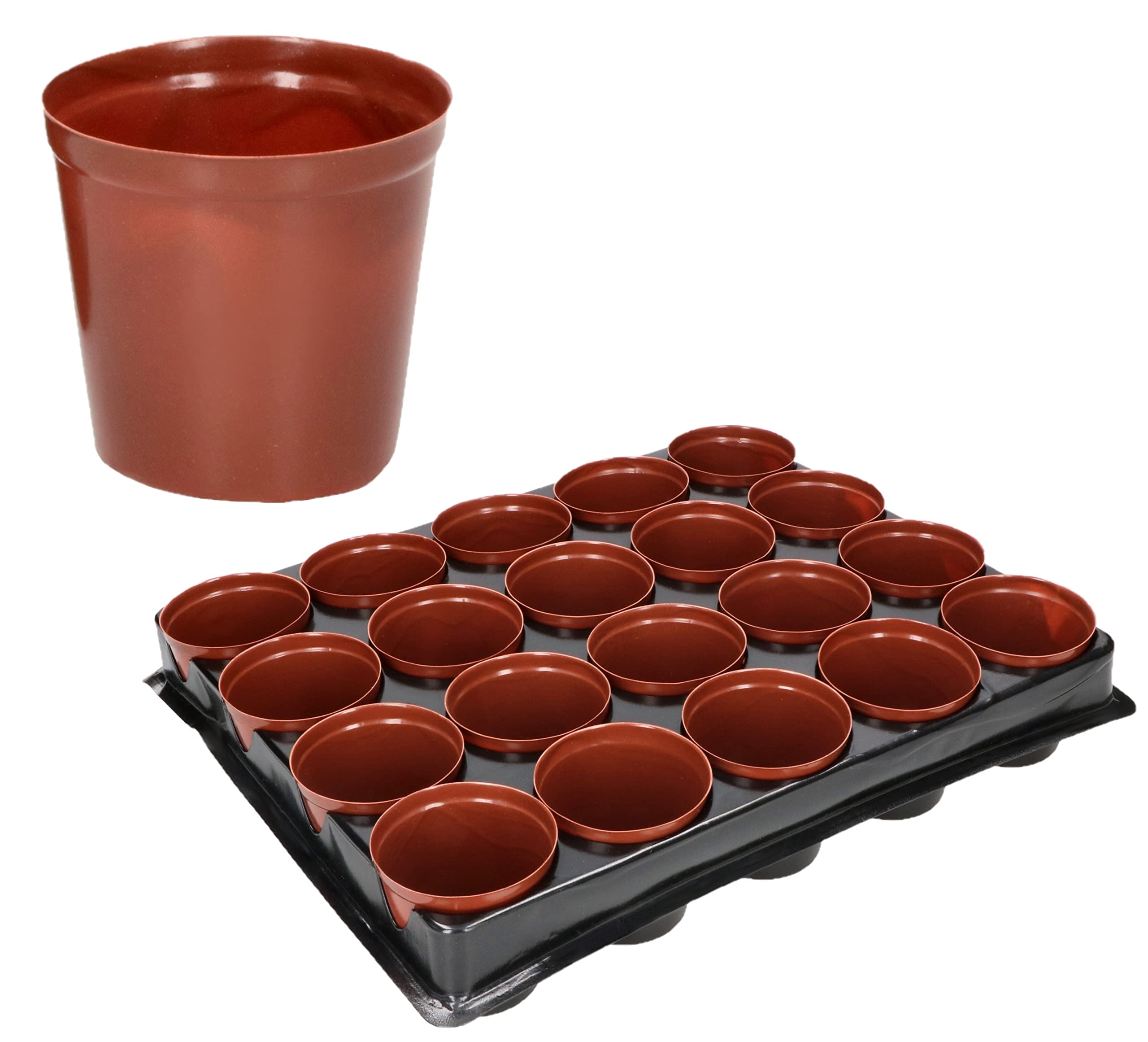 Zestaw 20x doniczka produkcyjna na rozsady zioła roślin sadzonki plastikowe - KOTARBAU