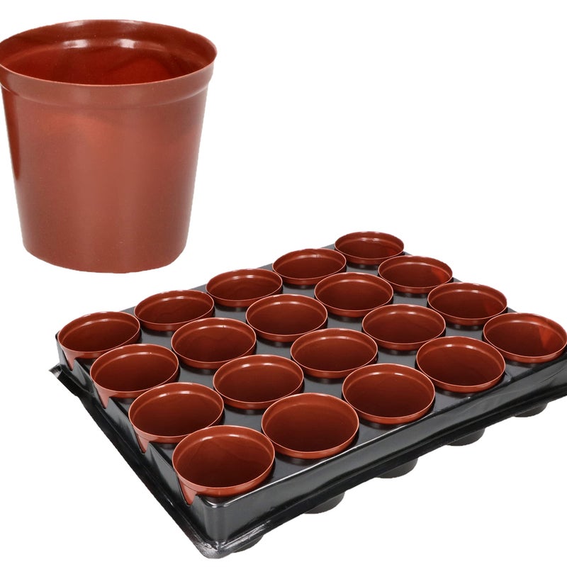 Zestaw 20x doniczka produkcyjna na rozsady zioła roślin sadzonki plastikowe - KOTARBAU