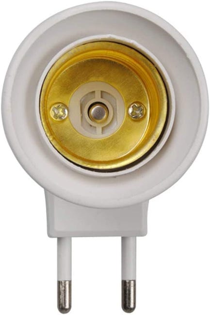 Adaptateur Douille E27 Avec Interrupteur Et Prise EU - Flexible 20 Cm - Idéal Lampe De Table Ou Murale