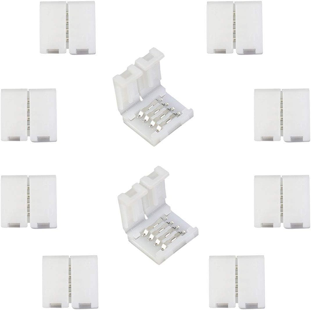 Złącze taśmowe LED RGB 5050 4-pinowe szybkozłącze taśmowe do wodoodpornych i niewodoodpornych taśm LED SMD 5050 RGB o szerokości 10 mm