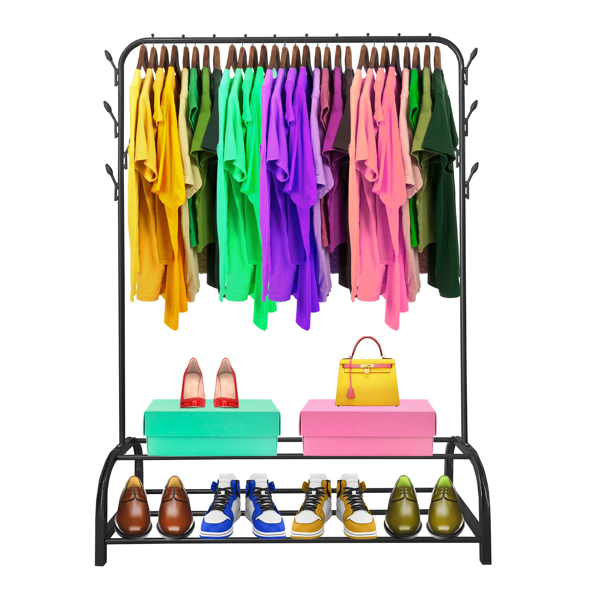 Perchero Burro Premium Rack 2 Stand Nyana Home 158x110x39cm, 1 barra ...