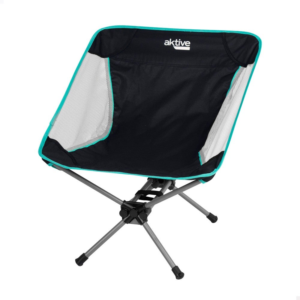 Chaise De Camping Pliante Rembourrée - Porte-gobelets, Poches Latérales Rangement, Sac Isotherme Sac Transport Inclus Gris Noir