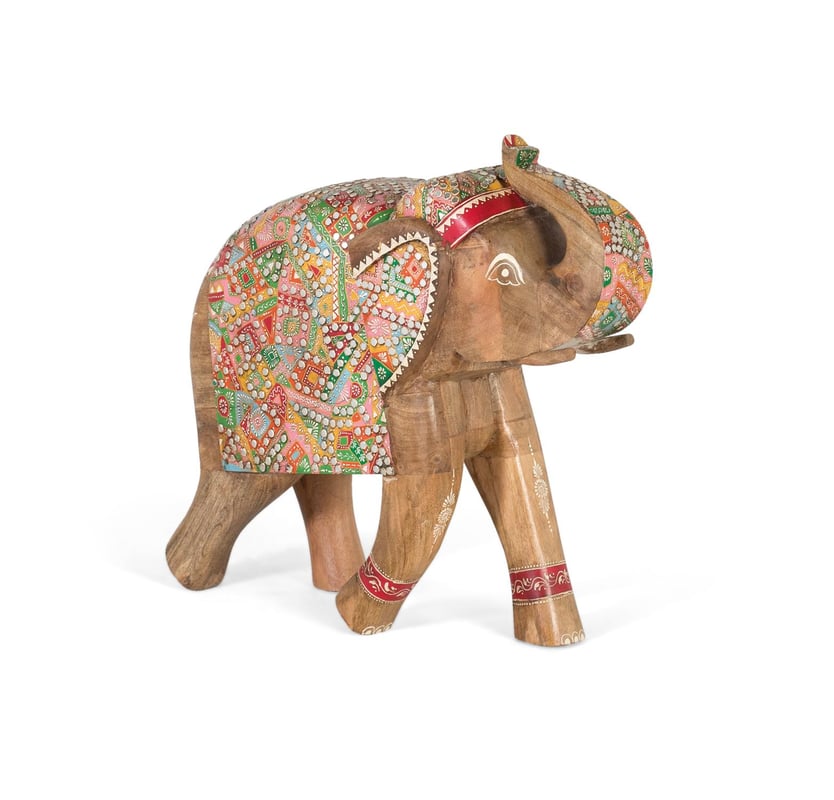 Figura dekoracyjna w kształcie słonia, wys. 65 cm