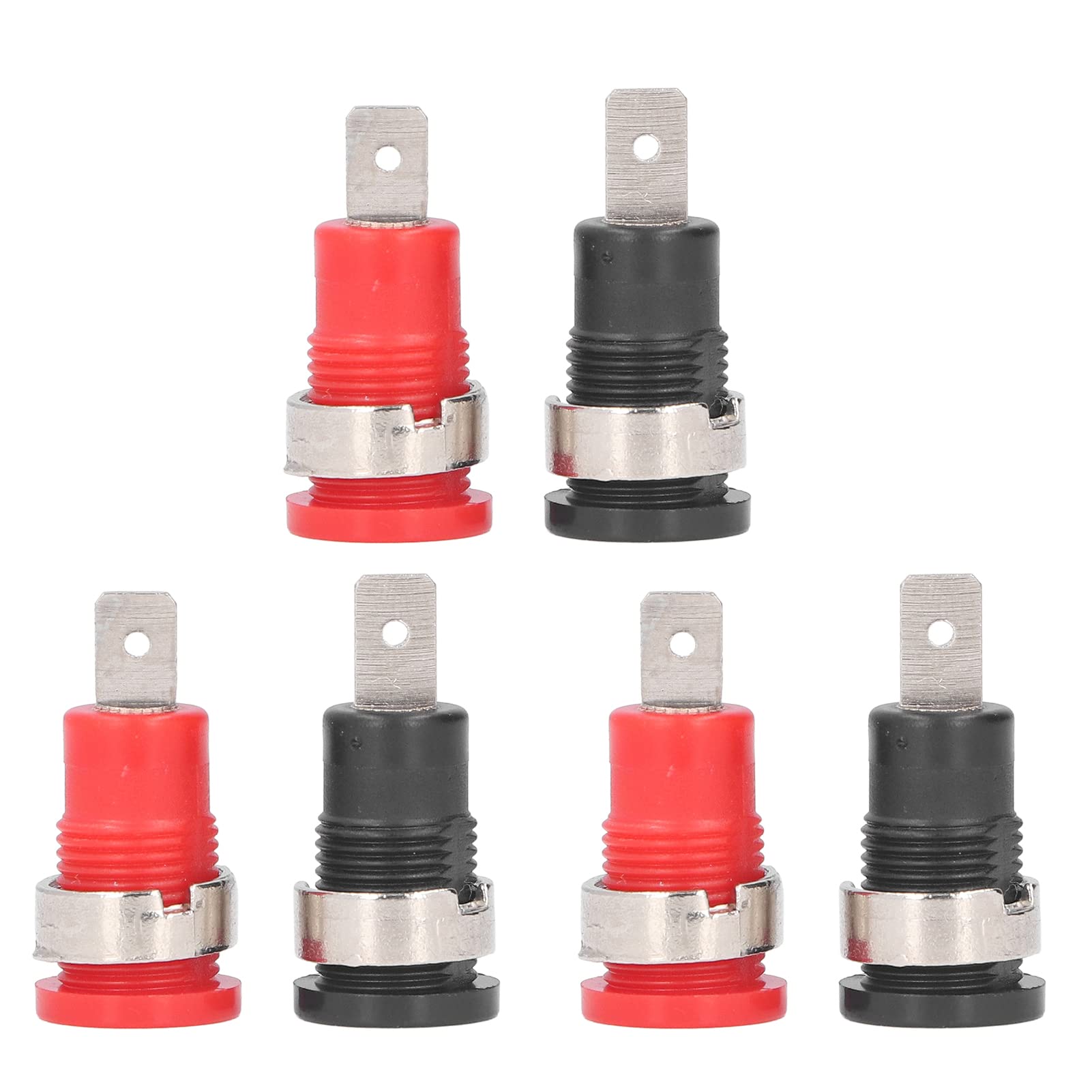 ECSiNG Lot De 4 Paires Fiches Bananes 3mm Plaquées Nickel - Connecteurs Audio Haut-Parleurs Robustes Et Fiables