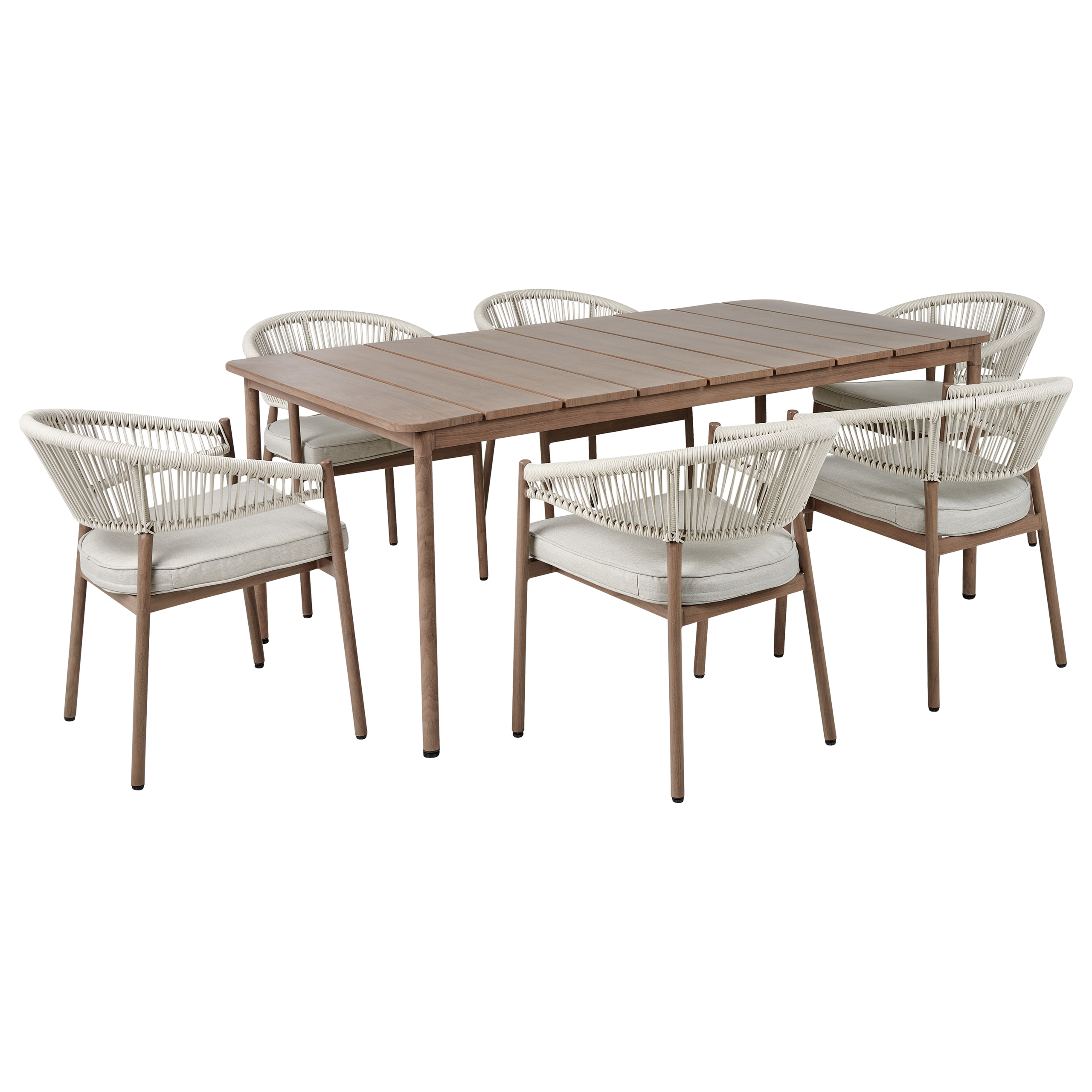 Lot 6 Chaises De Salle à Manger Elis Joseph James – Design Moderne Taupe