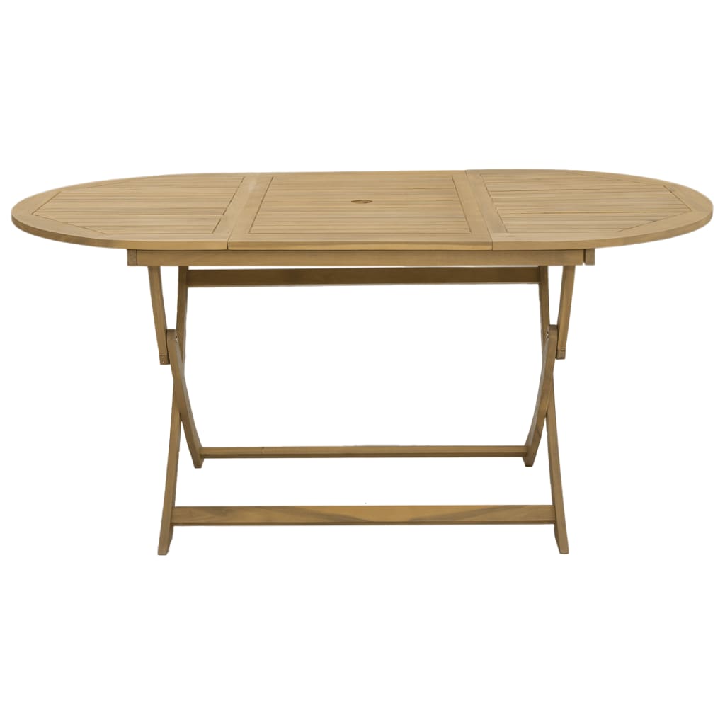 Table pliable de jardin 160x85x75 cm bois d'acacia solide - 4