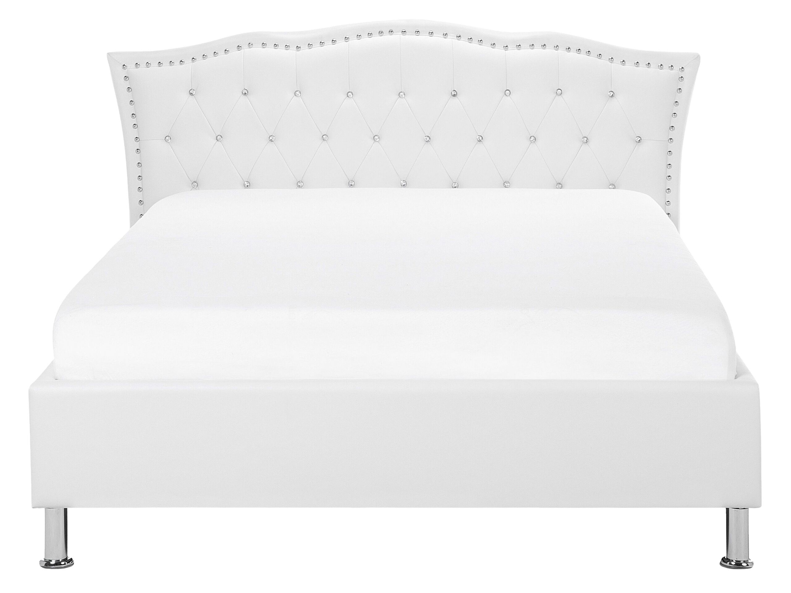 Letto contenitore Pelle sintetica METZ 140 x 200 cm Bianco - 4