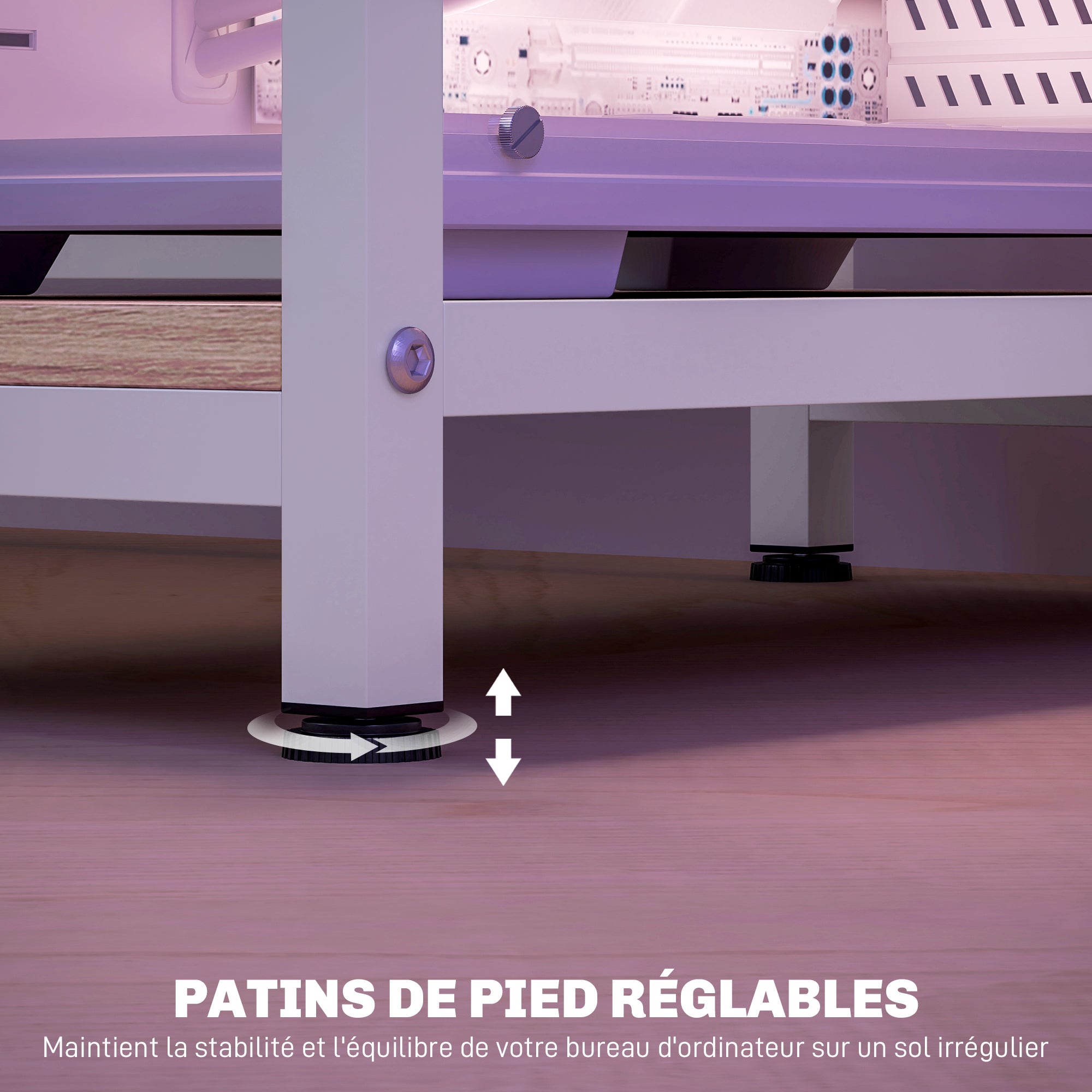 Bureau d'ordinateur panneau de particules HOMCOM - 8