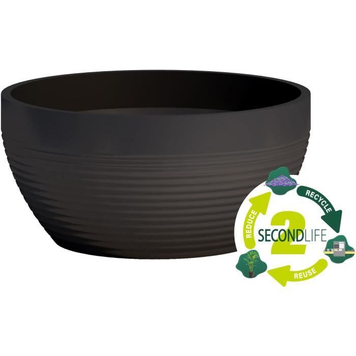 Coupe - GARDEN ID - Green Care Impact Noir-Anth - 35 x 16 cm - Garanti 10ans - 100% recyclé - UV/gel résistant - 2