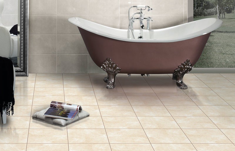 Carrelage Sol Brillant CERTECA GÉNOVA Effet Marbre Beige 33,5x33,5 (carton avec 13 unités = 1,46 m2) - 2