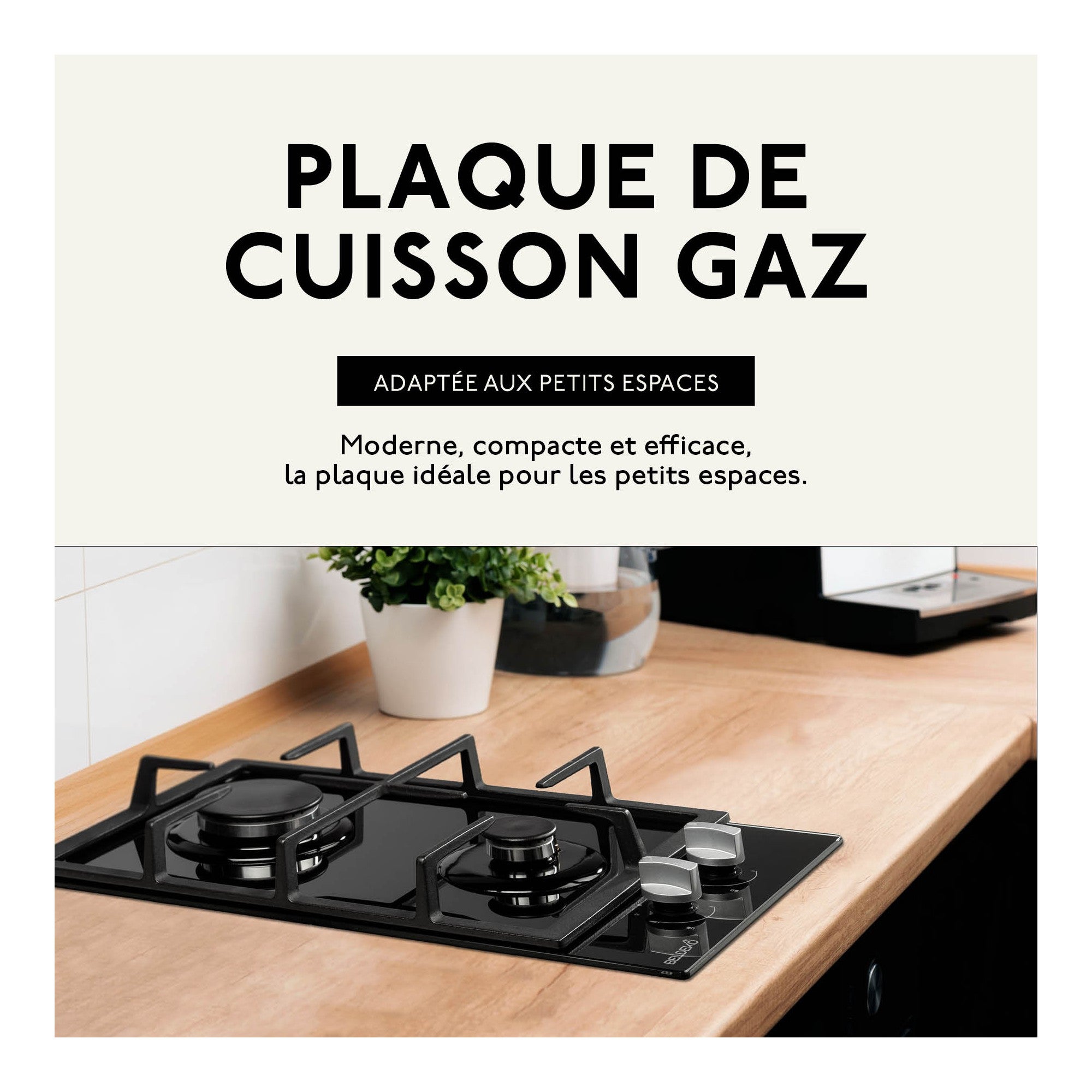 BELDEKO Plaque Gaz 2 Feux 4000W Gaz Ville et Bouteille - Marque Française - 2
