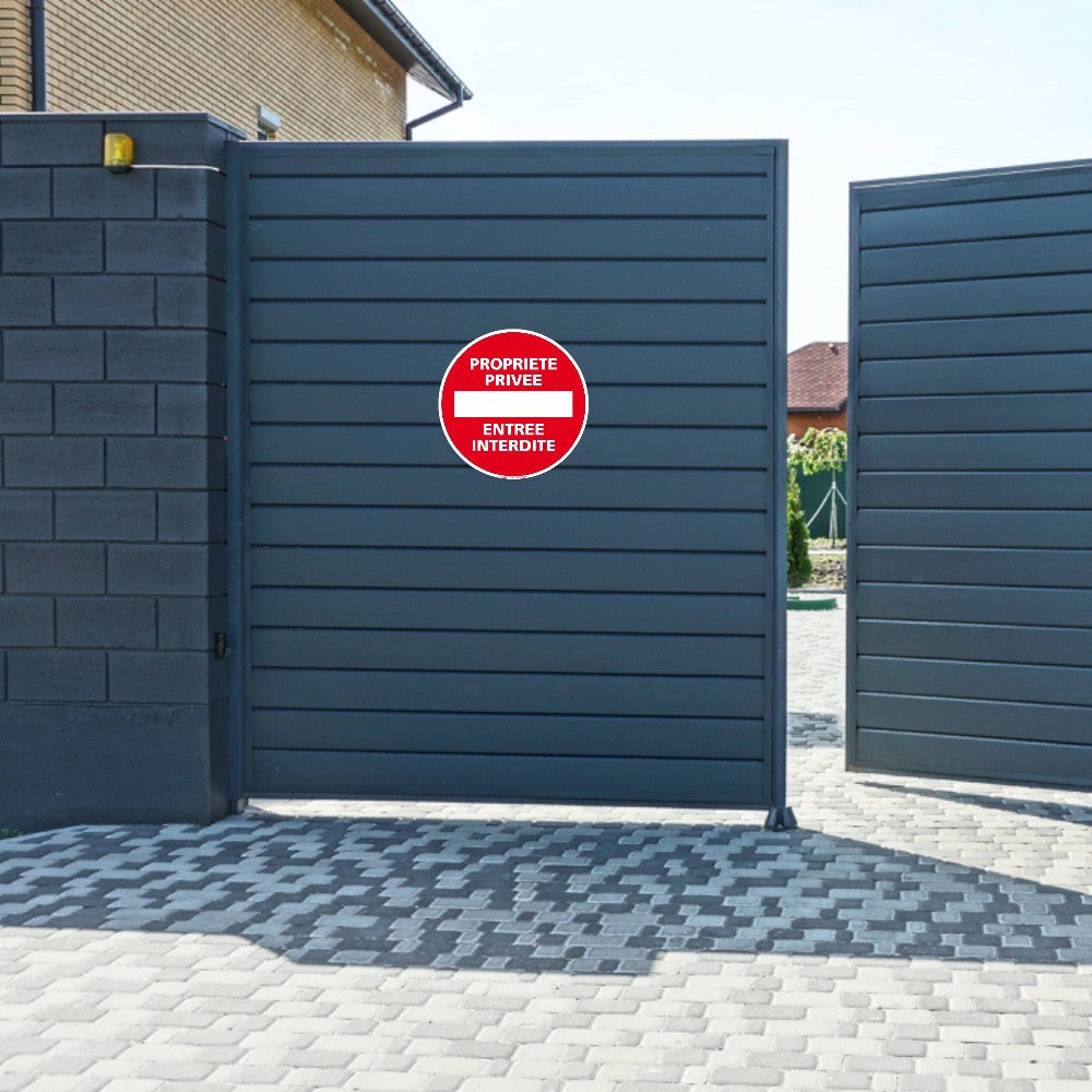 Panneau Vintage 'Route Privée' En Aluminium - 12x15 Cm, Résistant Aux Intempéries Pour Jardin Ou Entrée