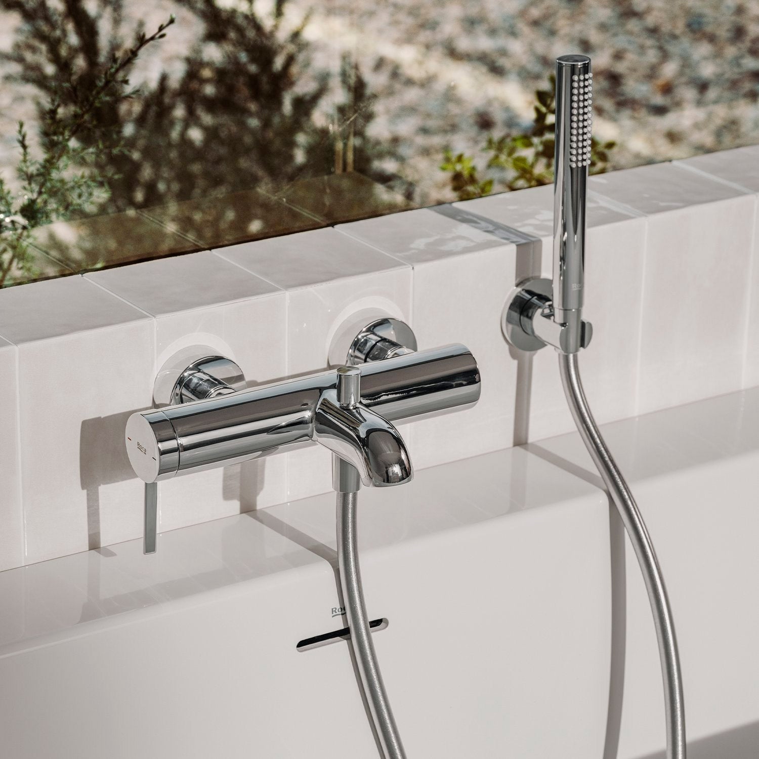 ROCA Mitigeur bain-douche mural ONA avec inverseur automatique, chromé - 2