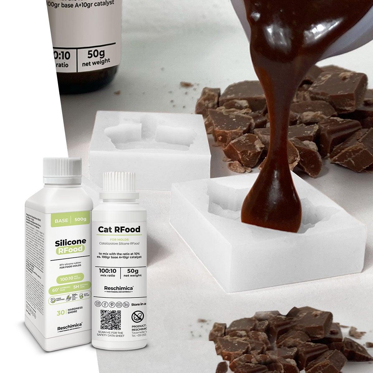 Goma de silicona alimentaria R FOOD | Moldes DIY | Silicona no tóxica certificada | Para chocolate, fondant, hielo, gofres y más (500 gr) | Leroy Merlin