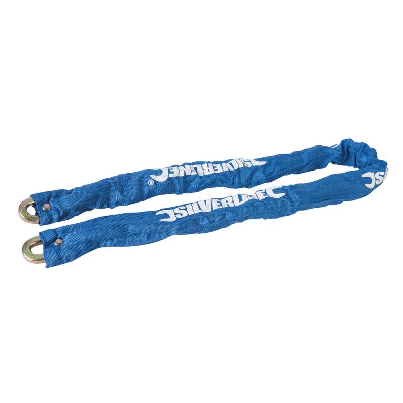 Chaîne Haute Sécurité Silverline Gainée 1200 Mm - Acier Trempé 10 Mm, Maillons 16x50 Mm, Pour Cadenas à Grande Anse