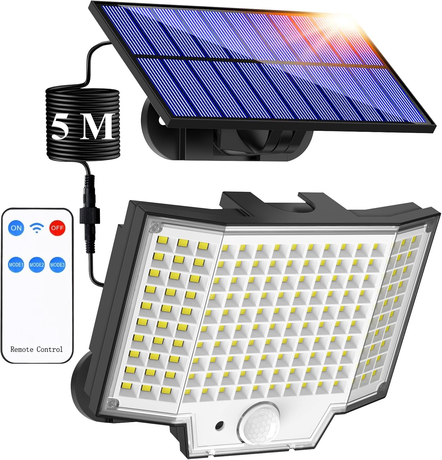 Zewnętrzna lampa solarna ogrodowa sztuka lm czujnik tryby oświetlenia zewnętrzna lampa solarna oświetlenie zewnętrzne solarne reflektor