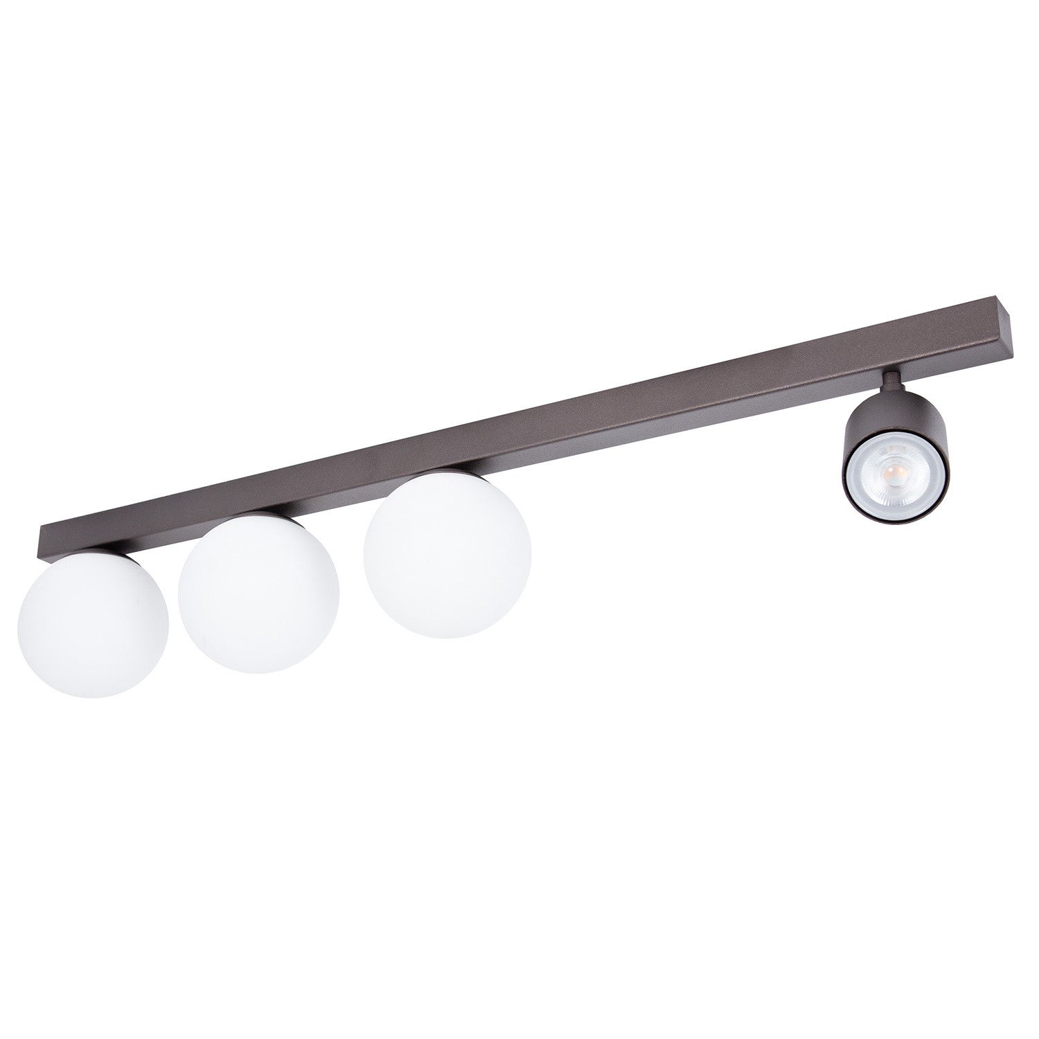 Reflektor sufitowy spot natynkowy Tavira listwa brązowo-biały 4xG9+GU10x12W + 10W wym: 18 x 80 x 12 cm metal SIGMA