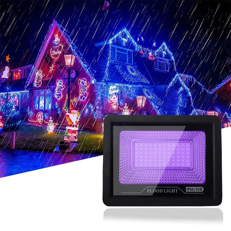 Szt. 50W Elegancki reflektor LED UV o długości fali 395-400 nm, światło czarne, IP66, wodoodporny, lampa LED ultrafioletowa, oświetlenie efektowe