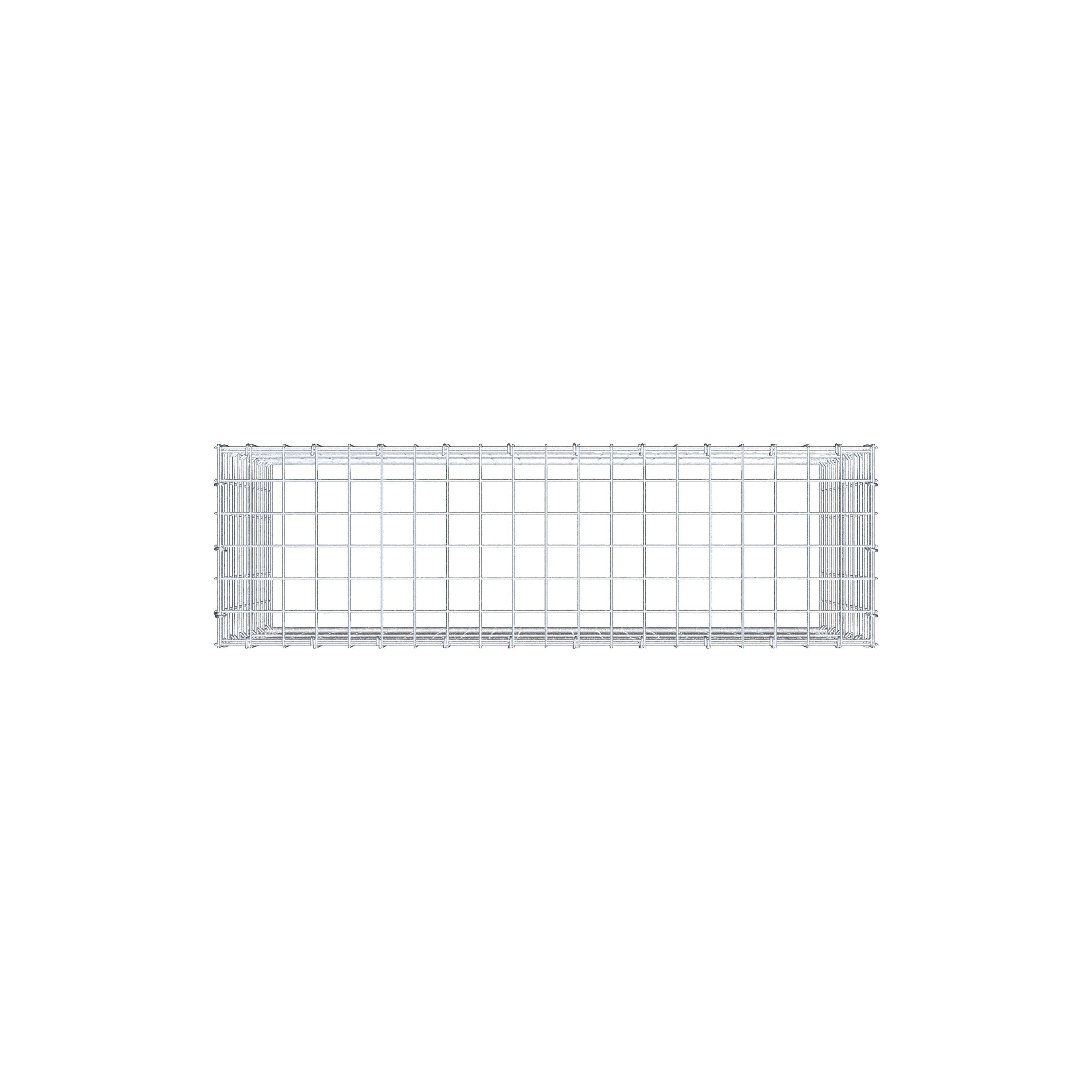 Gavión para apilar en acero galvanizado 100x60x30cm (LxAxP), malla 5 x 5cm, Anillo en C, sin rejilla inferior - 9