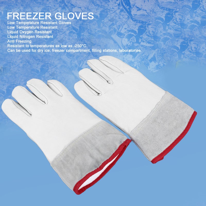 Gants de travail en cuir de vachette imperméables, résistants au froid/basses températures, pour congélateur/ammoniaque liquide, doublure D226N 26CM L - 3