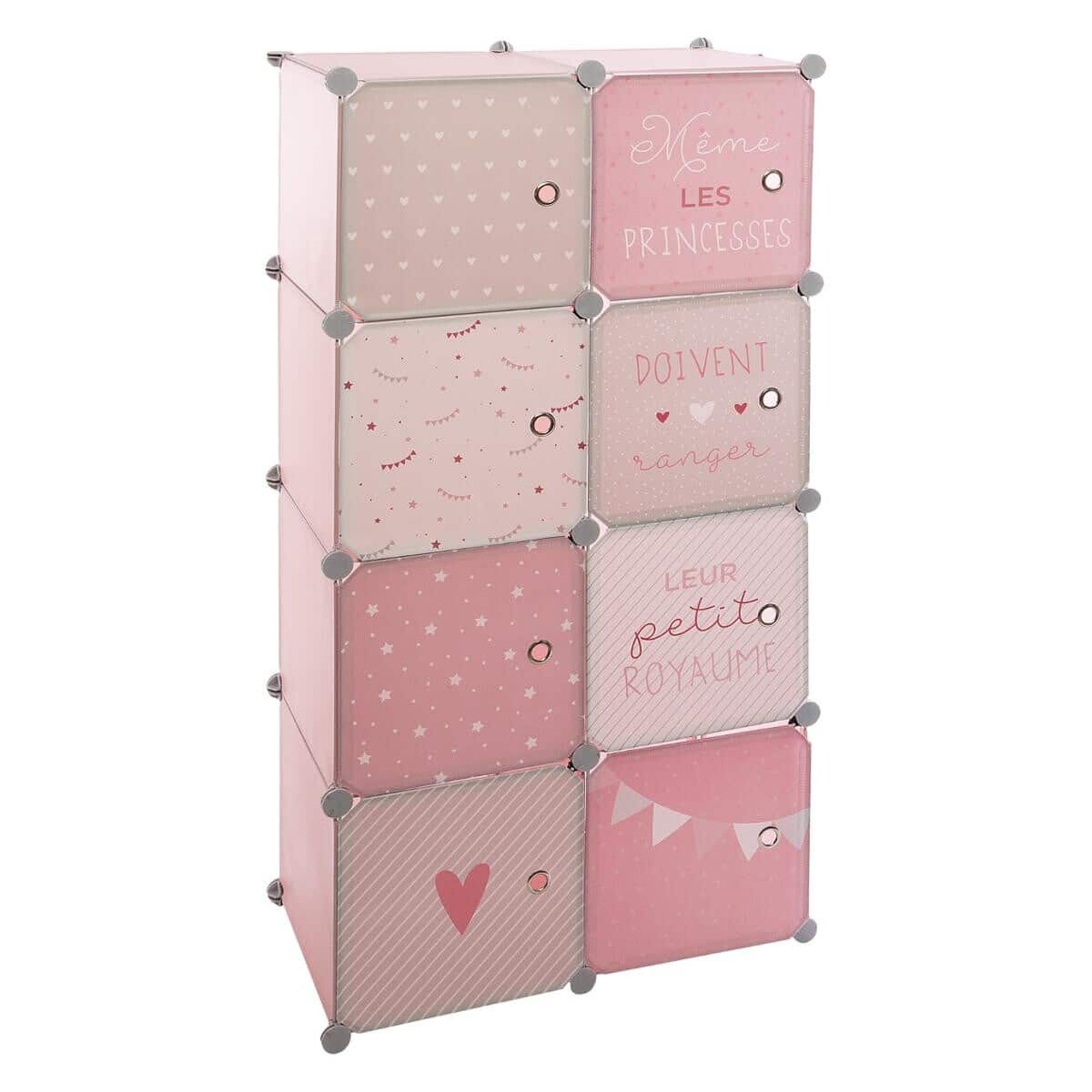 WELLHOME Armoire casier rose 65x31,5x125 cm Leroy Merlin